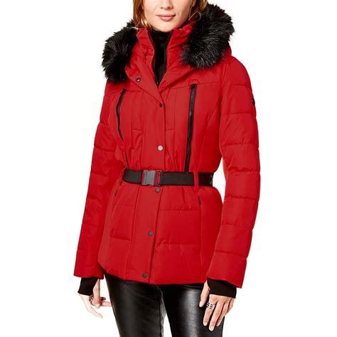 women michael kors red puffer jacket|Michael Kors puffer coat 2x.